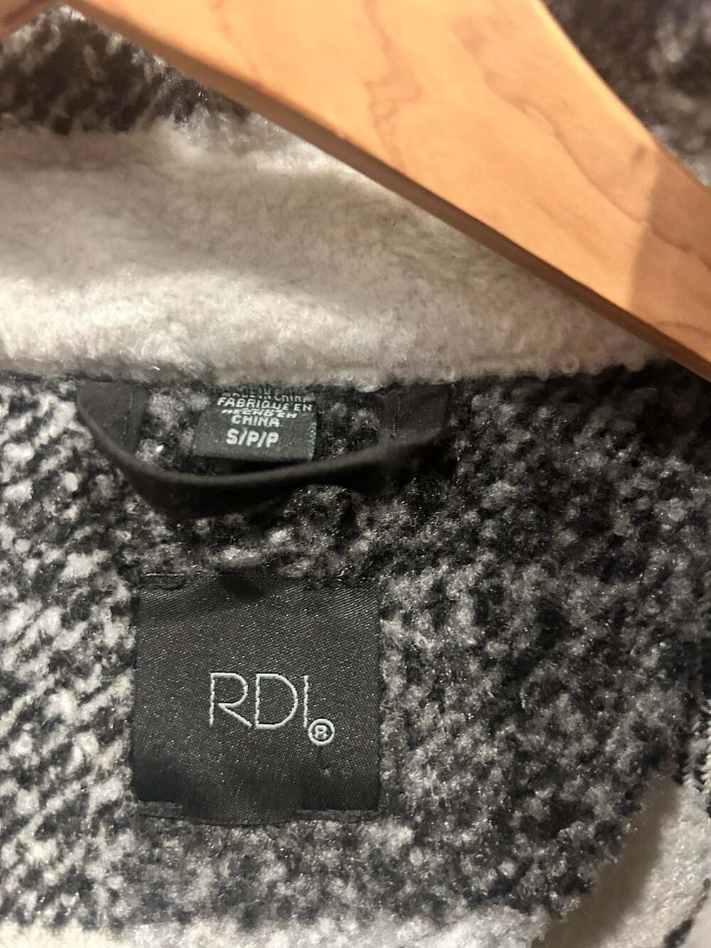 RDI Oversized Plaid Sherpa Fleece Shacket Jacket Cozy Fall Winter Cabin Core - Picture 5 of 5